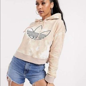 adidas Originals Fakten tie dye cropped hoodie